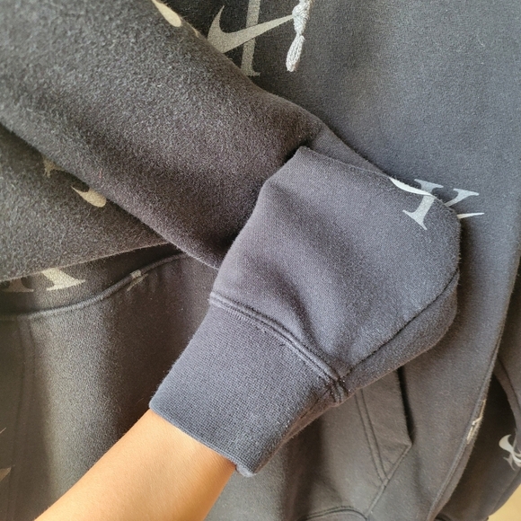 COPY - Nike Mens Sportswear Club Fleece All Over Print Pullover Hoodie Black Sm… - Picture 5 of 10